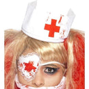 Bloody Nurse Kit Adult White Blood Effect Mask Headpiece and Eyepatch 2