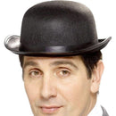 Bowler Hat Adult Black Felt with Band 2
