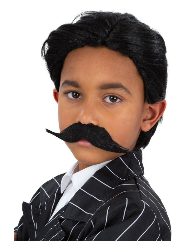 Boys Gothic Gangster Wig & Tash_1