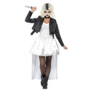 Bride Of Chucky Tiffany Costume Adult White Dress Black Jacket and Choker 1