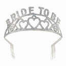 Bride To Be Glitter Tiara Silver Costume Accessory 1