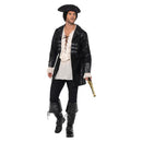Buccaneer Pirate Jacket Black Adult_1