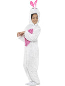 Bunny Costume Kids White Jumpsuit with Hood 4