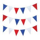 Bunting 15m Rd Wh Blue Triangles Party Goods Unisex 1
