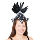Burlesque Headpiece Silver Black 1