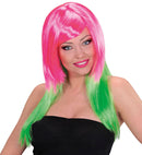 Pink/Green Bicolor Wig In Box