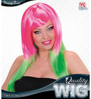 Pink/Green Bicolor Wig In Box