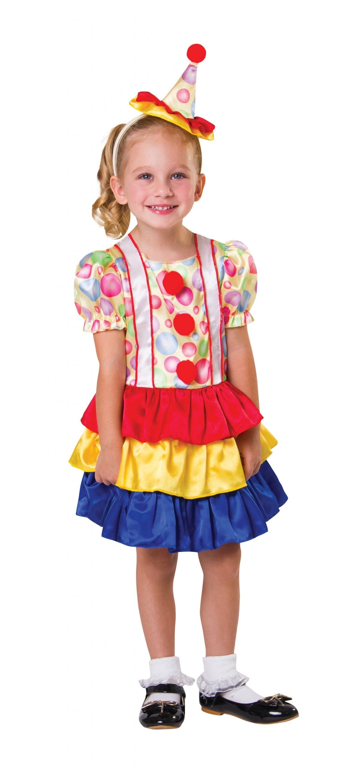 Clown Cutie Toddler Childrens Costume Female To Fit Child Of Height 90cm 100cm Clown Cutie Toddler Childrens Costume Female To Fit Child Of Height 90cm 100cm