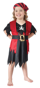 Girls Pirate Girl Toddler Childrens Costume Female Halloween_1 CC010