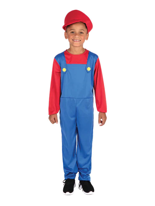 Plumber Boy Childrens Mario Costume