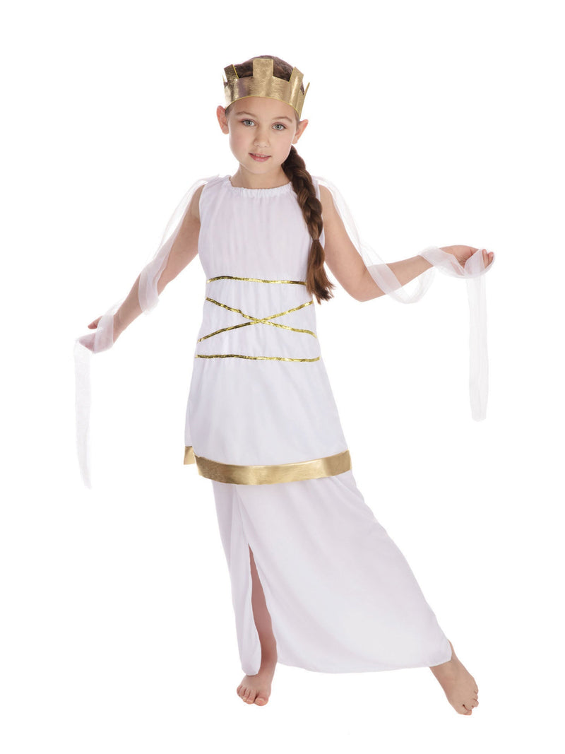 Grecian Girls Costume White Greek Kids Dress