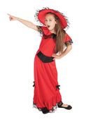 Scarlet O Hara Girls Costume Red Dress with Hat