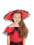Scarlet O Hara Girls Costume Red Dress with Hat