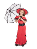 Scarlet O Hara Girls Costume Red Dress with Hat