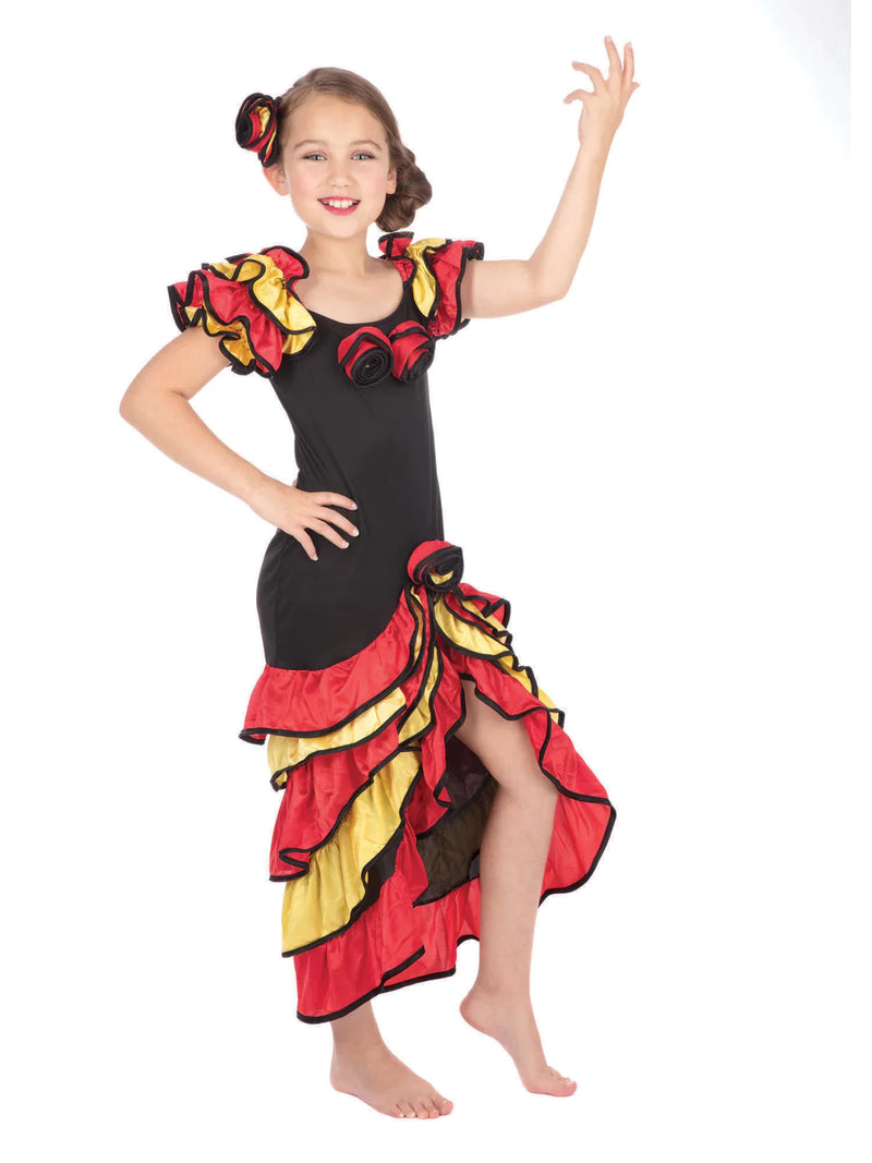 Rumba Girl Costume Vibrant Fiesta Dress