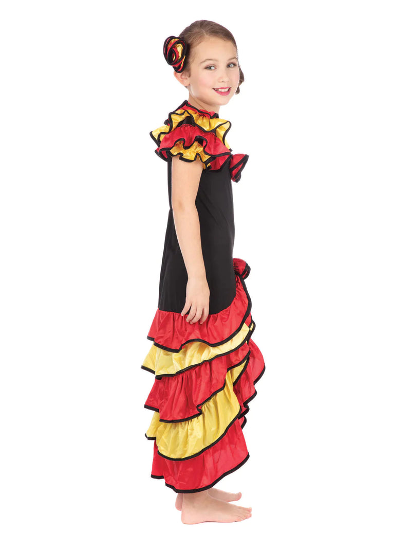 Rumba Girl Costume Vibrant Fiesta Dress