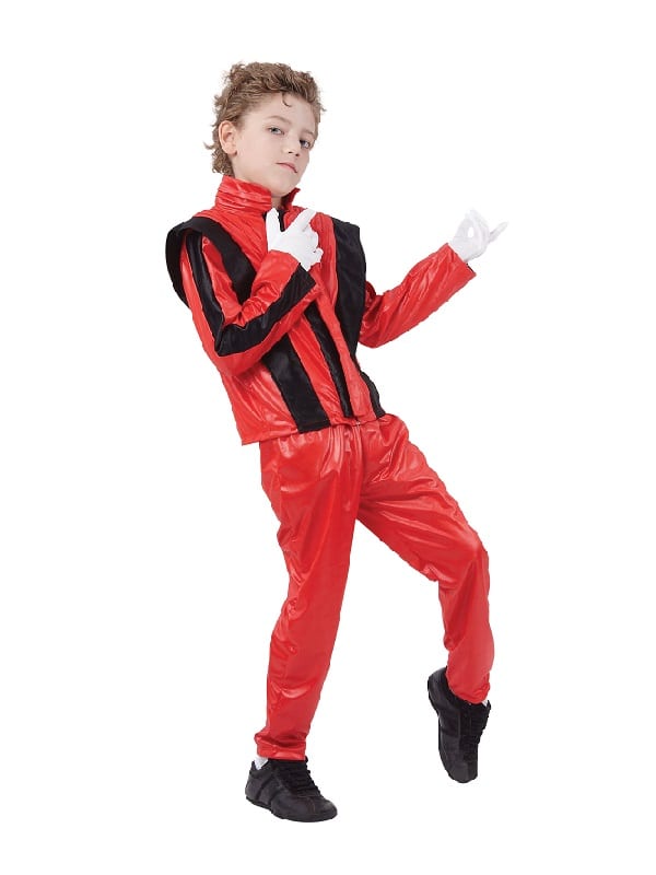 Superstar Red Kids 1980s Costume Micheal Jackson Thriller