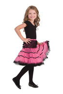 Girls Crinoline Slip Pink Black Childrens Costume Female Halloween_1 CC933