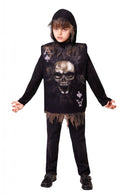 Skeleton Boy Tabard Hood 1 Size Childrens Costume Male_1 CF004