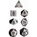 Polyhedral Dice: Opaque - Grey with Black (7) 1