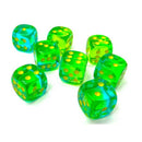 Gemini 12mm d6 Translucent Green-Teal/yellow Dice Block (36 dice) 2