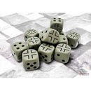 WW2 Dice German Opaque Dark Grey/black 16mm d6 Dice Block 2
