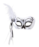 Calavera Mask With Side Feather Eye Masks Female 1