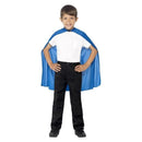 Superhero Cape Kids Blue Mid Length Costume Accessory 1