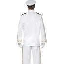Captain Deluxe Costume Adult White Gold Jacket Trousers Cap Gloves 2