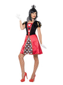 Carded Queen Costume Adult Red Dress Crown Gloves 4
