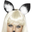 Cat Ears Black with Marabou Trim Headband Adult Costume Accessory 2