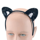 Cat Ears Black Sequin on Headband 1