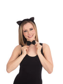 Cat Set Instant Disguise Black Kitty Ears Tail Bow Tie 3