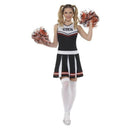 Cheerleader Costume Black Dress and Pom Poms Adult 1