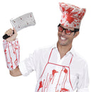 Chef Set Bloody Hat Apron + Sleeve Instant Disguises 0 1