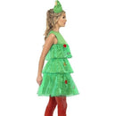 Christmas Tree Costume Adult Green Red Dress Hat 3