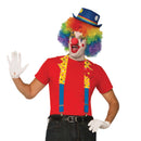 Circus Clown Suspenders Accessory with  Flower Pin 1