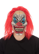 Circus Creep Clown Mask with Red Hair 1
