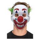 Clown Mask with Hair Elastic Strap PVC Adult Joker Costume Accessory 1