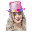 Clown Top Hat Pearlised Pink Adult Blue_1