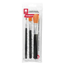 Cosmetic Brush Set Pack of 3 Styles Black Make Up Essential 1