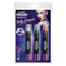 Cosmic Moon Metallic Body Crayons 3 Pack Clamshell 3. 5g Costume Make Up 5