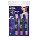 Cosmic Moon Metallic Body Crayons 3 Pack Clamshell 3. 5g Costume Make Up 6