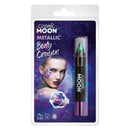 Cosmic Moon Metallic Body Crayons Green S11265 Costume Make Up 1