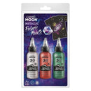 Cosmic Moon Metallic Fabric Paint 3 Pack Colours Clamshell 30ml Costume Make Up 2