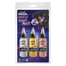Cosmic Moon Metallic Fabric Paint 3 Pack Colours Clamshell 30ml Costume Make Up 4