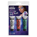 Cosmic Moon Metallic Face and Body Paint 3 Pack Clamshell 12ml Costume Make Up 2