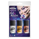 Cosmic Moon Metallic Nail Polish Clamshell 3 Pack 14ml Costume Make Up 1