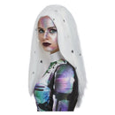 Cosmic Wig White and Silver 1