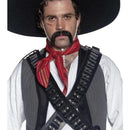 Bandolier Bullet Belt Authentic Western Leather Black 2 Off Adult Costume Accessory 2